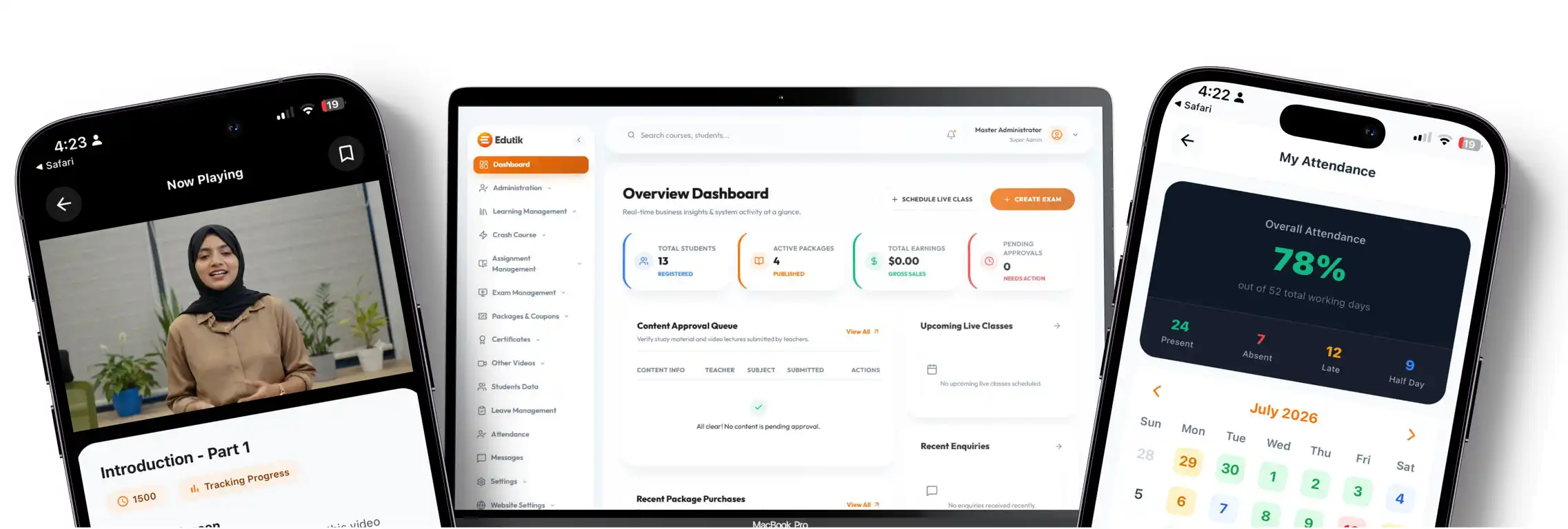 Advanced Learning Management System Dashboard